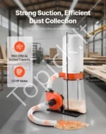Galingas dulkių surinkėjas, 1100 CFM našumas, 1,1 kW variklis, 132,5 l talpos maišas - Image 2
