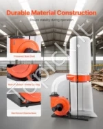 Galingas dulkių surinkėjas, 1100 CFM našumas, 1,1 kW variklis, 132,5 l talpos maišas - Image 6