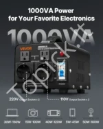 Įtampos keitiklis-transformatorius 1000VA (110V į 220V ir 220V į 110V) - Image 4