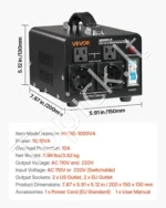 Įtampos keitiklis-transformatorius 1000VA (110V į 220V ir 220V į 110V) - Image 7