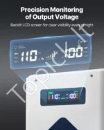 Įtampos keitiklis-transformatorius 2000VA (220V į 110V), su LCD ekranu ir USB jungtimi - Image 5