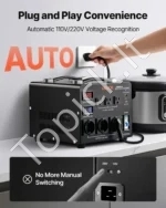 Įtampos keitiklis-transformatorius 5000VA (110V į 220V ir 220V į 110V), su LCD ekranu ir apsauginiu jungikliu - Image 2