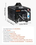 Įtampos keitiklis-transformatorius 500VA (110V į 220V ir 220V į 110V) - Image 7