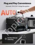 Įtampos keitiklis-transformatorius 6000VA (110V į 220V ir 220V į 110V), su LCD ekranu ir apsauginiu jungikliu - Image 2
