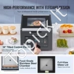 Kamerinis vakuuminis pakavimo aparatas 380W, 290 mm siūlės ilgio profesionalus vakuumatorius - Image 4
