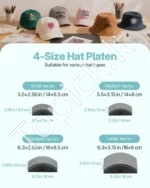 Kepurių termo presas su 4 keičiamais padais , žalias - Image 3