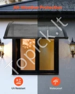 Lauko durų ir langų stogelis, 965 x 1017 mm, dūminės pilkos spalvos - Image 3