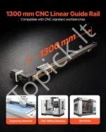 Linijinis kreipiamasis bėgis su diržine pavara ir Nema 34 varikliu, 1300 mm eiga - Image 2