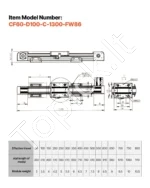 Linijinis kreipiamasis bėgis su diržine pavara ir Nema 34 varikliu, 1300 mm eiga - Image 7