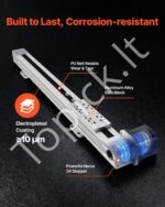 Linijinis kreipiamasis bėgis su diržine pavara ir Nema 34 varikliu, 600 mm eiga - Image 3