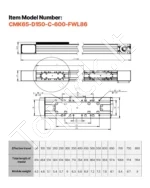 Linijinis kreipiamasis bėgis su diržine pavara ir Nema 34 varikliu, 600 mm eiga - Image 7