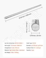 Linijinis kreipiamasis strypas, 20 mm skersmuo ir 1200 mm ilgis (2 vnt.) - Image 7