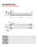Linijinis pavaros stalas, 100 mm darbinė eiga, su rutuliniu sraigtu ir rankiniu ratuku - Image 7