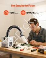 Lituoklio dūmų sugėriklis, 3 pakopų filtravimo sistema, 180 m³/h našumas - Image 2