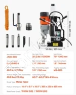Magnetinės gręžimo staklės, 1500W, iki 60 mm skersmens - Image 7