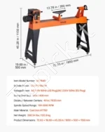 Medienos tekinimo staklės, 1,5 AG, 406 x 1016 mm, su kintamu greičiu - Image 7