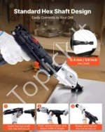 Metalinių lakštų pjovimo priedas gręžtuvui su 360° pasukama galvute - Image 6