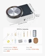 Mini elektrinis žiedimo ratas vaikams ir suaugusiems su 15.8 cm disku - Image 7