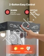 Mobili elektrinė kukurūzų spragėsių gaminimo mašina su vežimėliu 800W, 0,2 kg talpos katilu (juoda) - Image 6