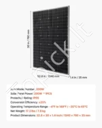 Monokristalinė saulės baterija 200W (Aukšto efektyvumo) - Image 7