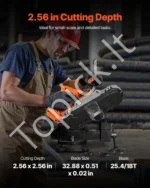 Nešiojamas akumuliatorinis juostinis pjūklas, 20 V, pjovimo gylis 65 x 65 mm - Image 2