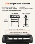 Plėvelių Pjaustiklis, 720 mm Maksimalus Plotis, Ploteris su LED Ekranu ir Priedų Rinkiniu - Image 7