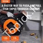 Plieninė kabelių įtraukimo juosta (36 m, 3,2 mm) uždaroje kasetėje - Image 2