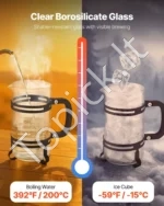 Prancūziškas kavinukas French Press iš borosilikatinio stiklo, 1 l - Image 2