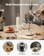 Prancūziškas kavinukas French Press iš borosilikatinio stiklo, 1 l - Image 6