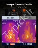 Profesionali termovizijos kamera su 512 x 384 super raiška, 3,45 LCD ekranu ir 2 MP vaizdo kamera - Image 2