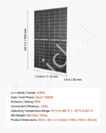 Saulės baterijų komplektas 2 vnt. x 400W (Dvipusės, N-tipo, Monokristalinės) - Image 7