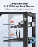 Sieninė atviro rėmo serverio spinta 15U, iki 68,04 kg apkrova, su 180 laipsnių lankstiniu mechanizmu - Image 6