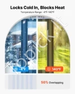Skaidri PVC juostinė užuolaida – Efektyvi izoliacija ir apsauga (2,1 m x 0,9 m, 6 dalys) - Image 4