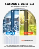 Skaidri PVC juostinė užuolaida – Profesionalus temperatūros ir švaros valdymas (2,1 m x 1,2 m, 8 dalys) - Image 4