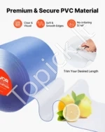 Skaidri PVC juostinė užuolaida – Profesionalus izoliacinis sprendimas (30,8 m x 30,5 cm) - Image 5