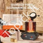 Skaitmeninė elektrinė metalo lydymo krosnis su 1 kg ir 3 kg keraminiu tigliu (1350W, iki 1150°C) - Image 4