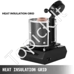 Skaitmeninė elektrinė metalo lydymo krosnis su 1 kg keraminiu tigliu (1350W, iki 1150°C) - Image 5