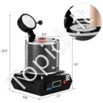 Skaitmeninė elektrinė metalo lydymo krosnis su 3 kg keraminiu tigliu (1350W, iki 1150°C) - Image 8