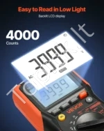 Skaitmeninis multimetras, 4000 skaičių TRMS, 1000 V AC/DC įtampos testeris - Image 3