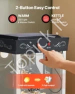 Stalinė elektrinė kukurūzų spragėsių gaminimo mašina 800W, 0,2 kg talpos katilu (juoda) - Image 5