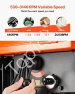 Stalinės gręžimo staklės 254 mm, 400 W, su kintamu greičiu ir lazeriniu pozicionieriumi - Image 4
