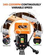 Stalinės gręžimo staklės 304,8 mm, 750 W, su kintamo greičio funkcija - Image 3