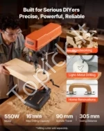 Stalinės gręžimo staklės 305 mm, 550 W, su kintamu greičiu ir lazeriniu pozicionieriumi - Image 2