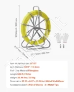 Stiklo pluošto kabelių įtraukimo sistema (152 m, 6,3 mm) su stovu ir fiksavimo mechanizmu - Image 7