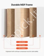Stumdomos dvivėrės spintos durys, 1829 mm plotis (2 x 940 mm x 2032 mm), 3 dalių matinis stiklas - Image 3