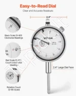 Svirtinis indikatorius (dial test indicator) 0,03 mm tikslumu, 0–25,4 mm matavimo diapazonas - Image 4