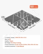 Tarpusavyje sujungiami drenažiniai kilimėliai, 310 x 310 mm, pilki, 50 vnt. - Image 7