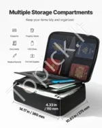 Ugniai atspari dokumentų saugojimo dėžė 360 x 275 x 110 mm su kodine spyna - Image 3