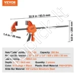 Viena ranka valdomi stalių spaustuvai-plėstuvai 60,96 cm, 2 vnt. - Image 7