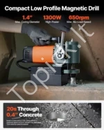 Žemo profilio magnetinės gręžimo staklės, 1300W, iki 35 mm skersmens - Image 2